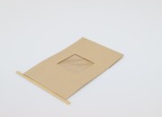 Kraft kesice 150x70x230 mm sa prozorom i žicom za zatvaranje (tin-tie)