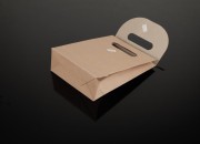 Papirna braon kraft kesa 150x60x200mm sa zatvaranjem na čičak - 12 kom