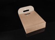 Papirna braon kraft kesa 240x80x330mm sa zatvaranjem na čičak - 12 kom
