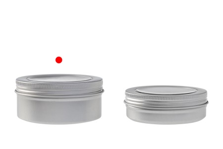 Aluminijumska kutija 150mL sa prozorom na poklopcu u srebrnoj boji - 12 kom-5