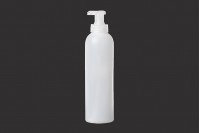 Plastična, okrugla flaša 250 ml visoka za tečni sapun sa pumpicom, poluprovidna