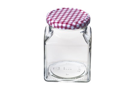 Staklena kockasta tegla za marmeladu 314mL (za T.O. 63 zatvarač) - bez zatvarača-grupa_slika