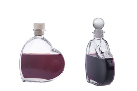 Staklena flaša u obliku srca 200mL-dimenzije_slike