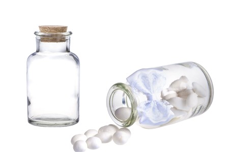 "Farmaceutska" staklena flašica 150mL, sa pampurom - 12 kom-slika_proizvoda