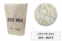 Meki biljni sojin vosak u obliku pahuljica - 25 kg