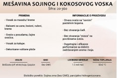 Mešavina sojinog i kokosovog voska (čvrsti) - 1kg
