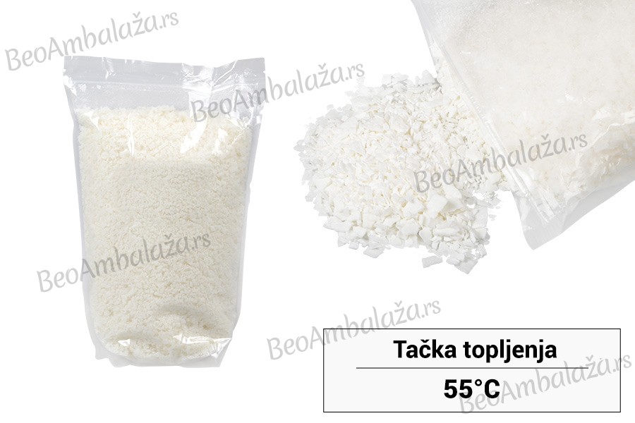 Mešavina sojinog i kokosovog voska (čvrsti) - 1kg Mešavina sojinog i kokosovog voska (čvrsti) - 1kg