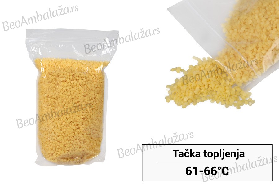 Žuti pčelinji vosak u granulama (čvrsti) - 1kg Žuti pčelinji vosak u granulama (čvrsti) - 1kg