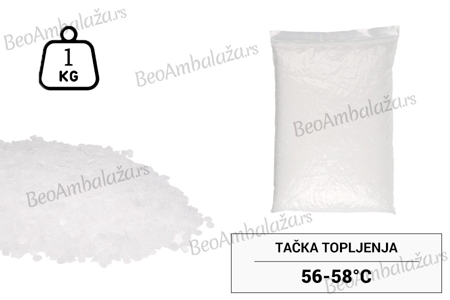 Parafin (tačka topljenja 56-58°C) u obliku pastila - 1kg