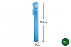 Plastična minijaturna bočica 10mL za parfeme, u 3 boje (poluprovidna, plava ili roze) - 25 kom