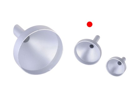 Aluminijumski levak u MAT srebrnoj boji sa prečnikom 25 mm, donji deo 4mm-grupa_slika