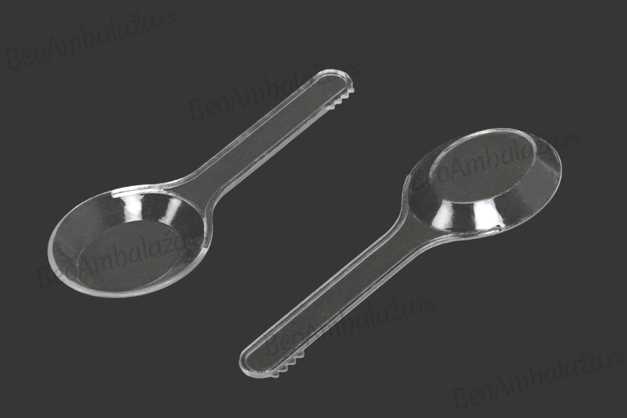 Plastična PE providna kašičica 9,1cm- 24 kom Plastična PE providna kašičica 9,1cm- 24 kom