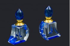 Kristalna bočica za parfem od 5 ml sa kristalnim poklopcem i iglom u 3 boje