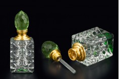 Kristalna bočica za parfem od 5 ml sa kristalnim poklopcem i iglom u 6 boja