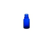 Staklena plava flašica za eterična ulja 10 ml providna sa grlom PP18