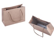 Papirna kraft poklon kesica 144x60x110mm sa pertlom širine 3 mm - 12 kom Papirna kraft poklon kesica 144x60x110mm sa pertlom širine 3 mm - 12 kom