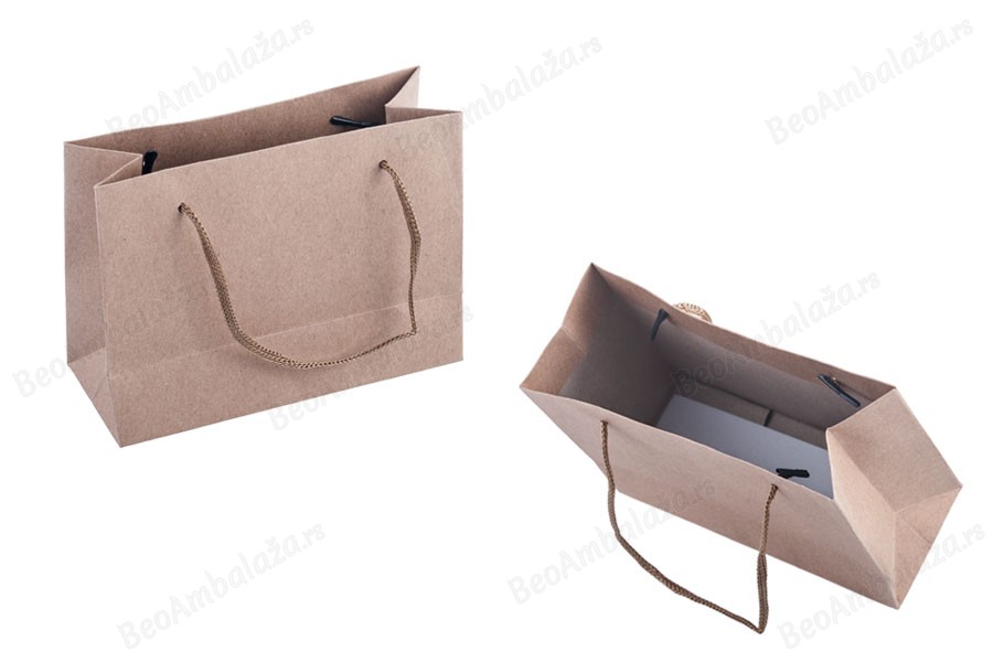 Papirna kraft poklon kesica 144x60x110mm sa pertlom širine 3 mm - 12 kom-grupa_slika