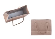Papirna kraft poklon kesica 144x60x110mm sa pertlom širine 3 mm - 12 kom Papirna kraft poklon kesica 144x60x110mm sa pertlom širine 3 mm - 12 kom