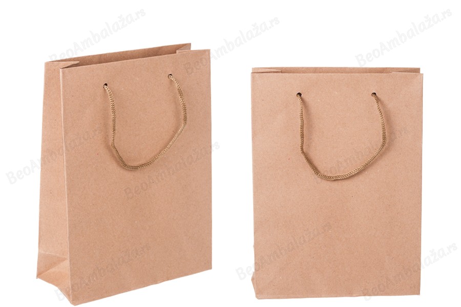 Papirna kraft poklon kesica 150x60x200mm sa pertlom širine 3 mm - 12 kom-slika_proizvoda