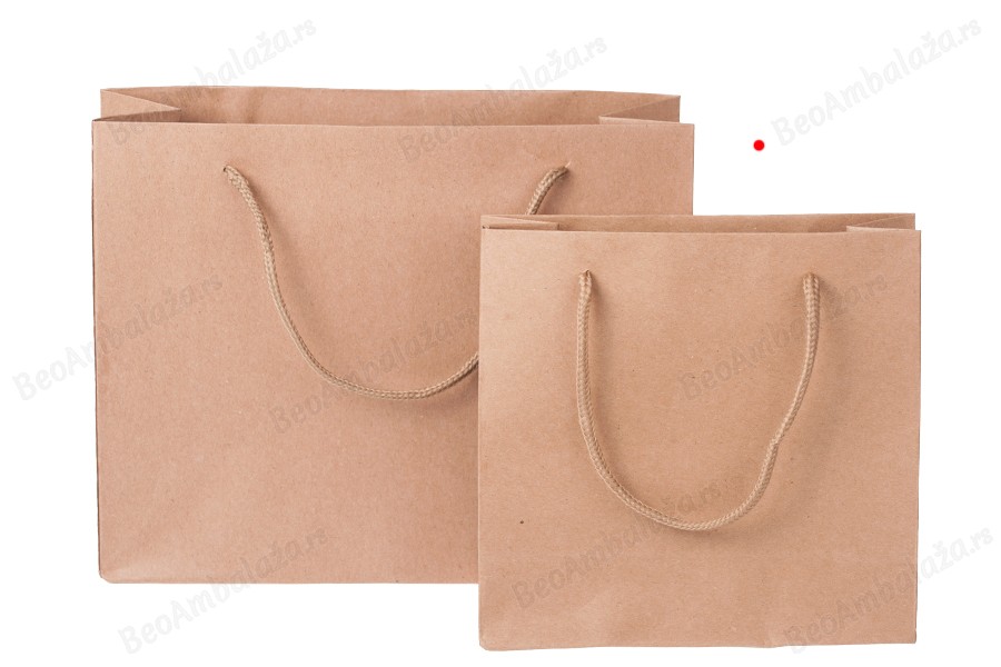 Papirna braon poklon kesa 180x70x170mm - 12 kom-