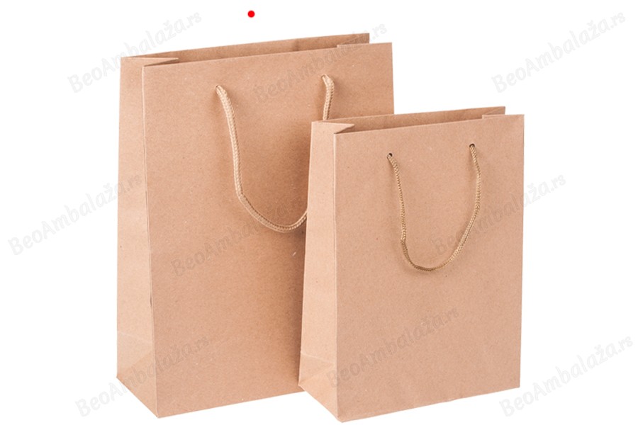 Papirna braon poklon kesa 190x80x240mm - 12 kom-