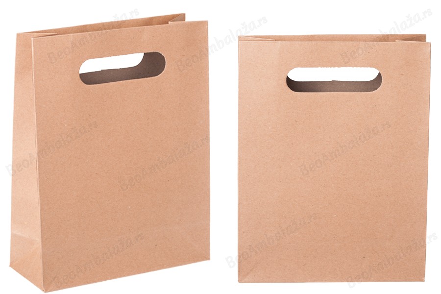 Papirna braon poklon kesa 190x80x240mm - 12 kom-slika_proizvoda