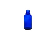 Staklena bočica za eterična ulja 30 ml plava sa grlom PP18
