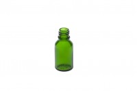 Staklena zelena bočica za eterična ulja 15ml sa grlom PP 18