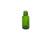Zelena staklena bočica za etarska ulja 20mL, sa grlom PP18 - bez zatvarača
