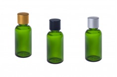 Zelena staklena bočica za etarska ulja 30mL, sa grlom PP18 - bez zatvarača