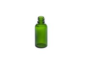 Zelena staklena bočica za etarska ulja 30mL, sa grlom PP18 - bez zatvarača