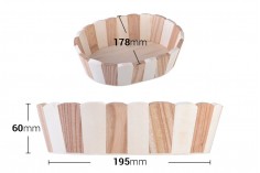 Korpa drvena ovalna 195x178x60 mm