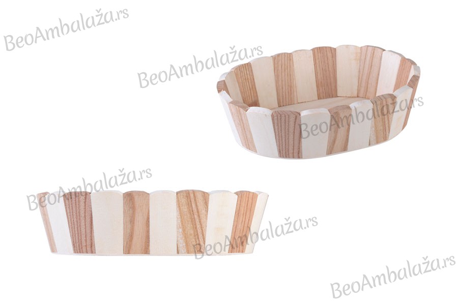 Korpa drvena ovalna 195x178x60 mm