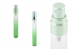 Staklena ombre flašica za parfeme 10mL sa aluminijumskim sprejom u više boja i zatvaračem - 6 kom