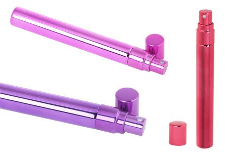 Staklena flašica 10mL za parfeme sa aluminijumskom oblogom, raznih boja - 6 kom-grupa_slika