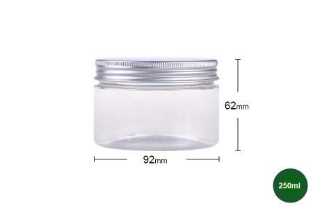 Providna PET kutija 250mL sa srebrnim aluminijumskim zatvaračem sa zaptivkom - 6 kom-dimenzije_slike