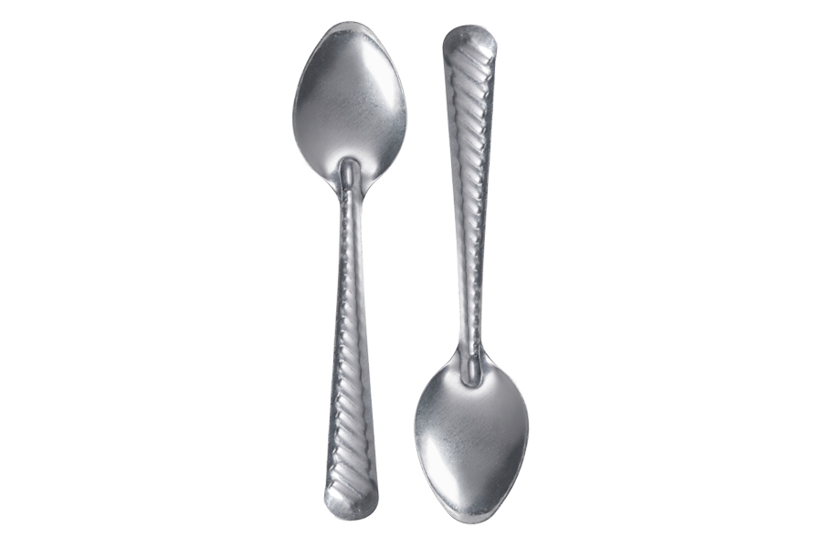 Srebrna metalna kašičića - 9,5 cm Srebrna metalna kašičića - 9,5 cm