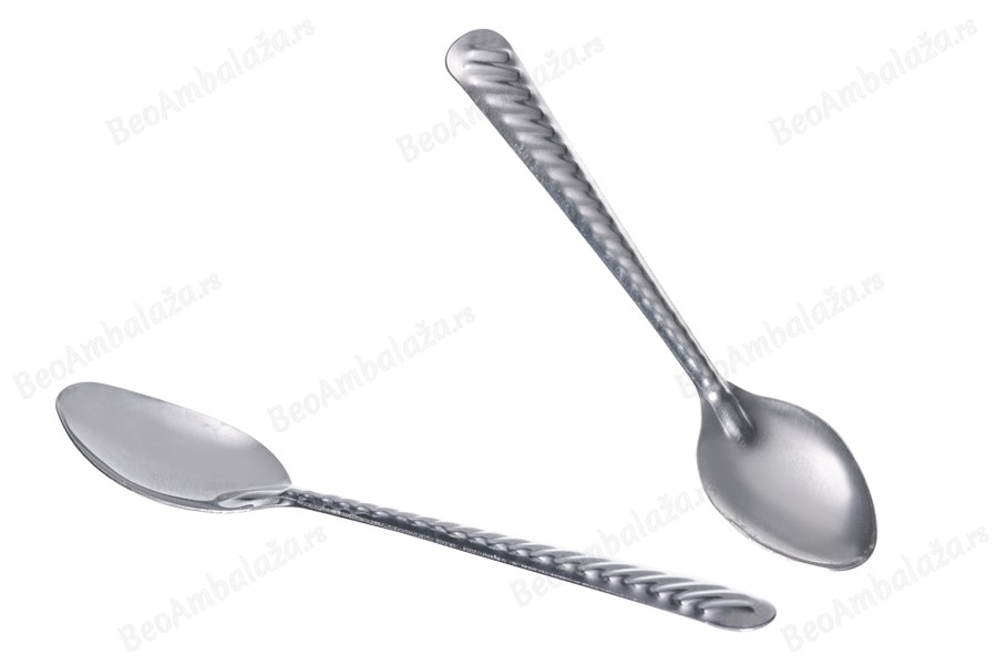 Srebrna metalna kašičića - 9,5 cm-dimenzije_slike