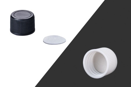 Plastični zatvarač PP18 sa zaptivkom, u crnoj ili beloj boji - 20 kom-slika_proizvoda