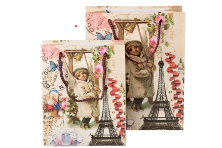 Papirna plastificirana kesa 170x85x210mm sa motivom Ajfelovog tornja - 12 kom-grupa_slika