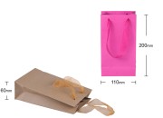 Papirna plastificirana kesa 110x60x200mm sa ručkicama od tila širine 2cm, više boja - 20 kom Papirna plastificirana kesa 110x60x200mm sa ručkicama od tila širine 2cm, više boja - 20 kom