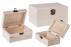 Set četvrtastih drvenih kutija od 3 komada (S,M,L)