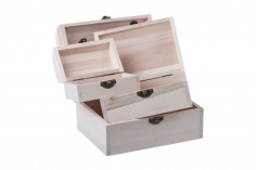 Set drvenih kutija sa metalnom kopčom, u 3 veličine (S-M-L)