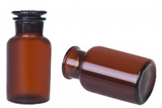 Farmaceutska staklena flašica 250mL, smeđe boje sa staklenim zatvaračem