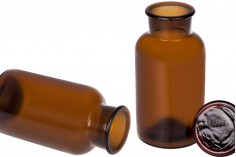 Farmaceutska staklena flašica 500mL, smeđe boje sa staklenim zatvaračem