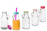 Flašice za sok sa oznakama za zapreminu i rupom na zatvaraču za slamčicu  250 ml