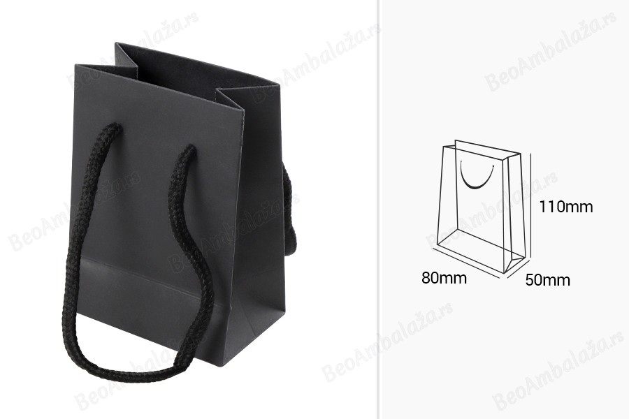 Papirna kesa 80x50x110mm sa trakom - 20 kom-dimenzije_slike