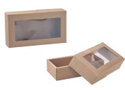 Kutija od kraft papira 240x130x60mm sa prozorom - 12 kom Kutija od kraft papira 240x130x60mm sa prozorom - 12 kom