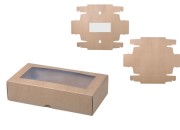 Kutija od kraft papira 240x130x60mm sa prozorom - 12 kom Kutija od kraft papira 240x130x60mm sa prozorom - 12 kom