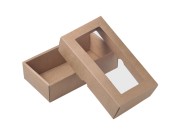 Kutija od kraft papira 240x130x60mm sa prozorom - 12 kom Kutija od kraft papira 240x130x60mm sa prozorom - 12 kom